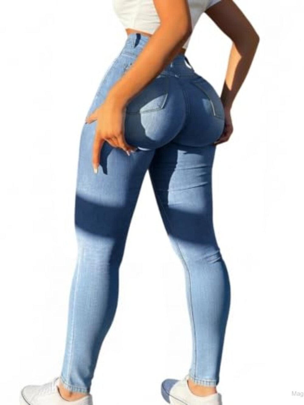 High Waisted Stretchy Skinny Jeans for Women Butt Lifting